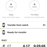 Transferring a workout from your watch
