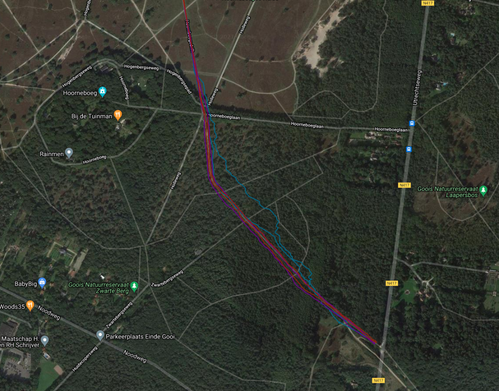 Forerunner 55 GPS accuracy in thick forest.
